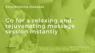 rejuvenating massage