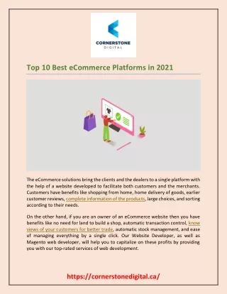 top 10 best ecommerce platforms in 2021