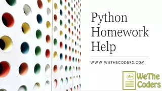 Python Homework Help