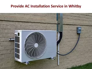 Provide AC Installation Service in Whitby