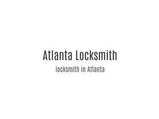 Residential Locksmith Atlanta