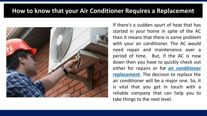 how to know that your air conditioner requires