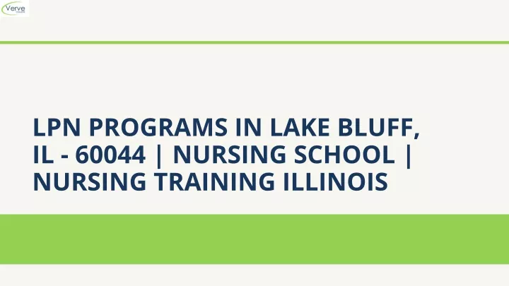lpn programs in lake bluff il 60044 nursing
