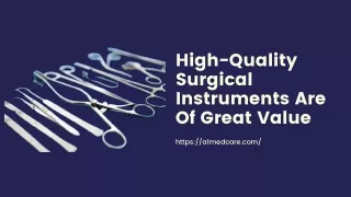 Get Basic Surgery Surgical Instruments At Your Doorstep | A1medcare