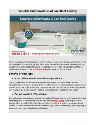 Benefits and Drawbacks of Cool Roof Coating