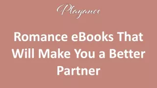 Romance eBooks That Will Make You a Better Partner