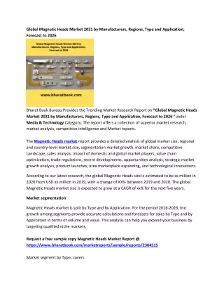 global magnetic heads market 2021