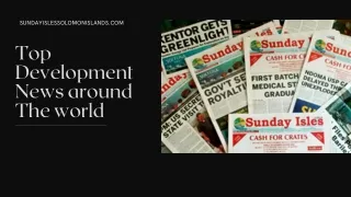 Top development news around the world