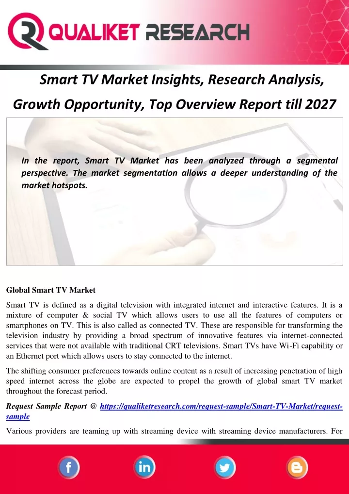 smart tv market insights research analysis