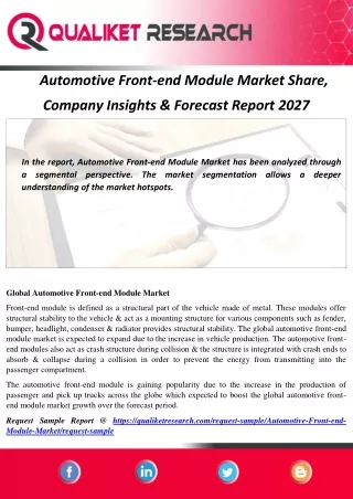 automotive front end module market share