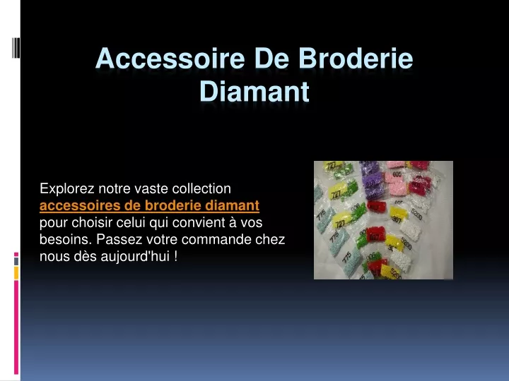 accessoire de broderie diamant