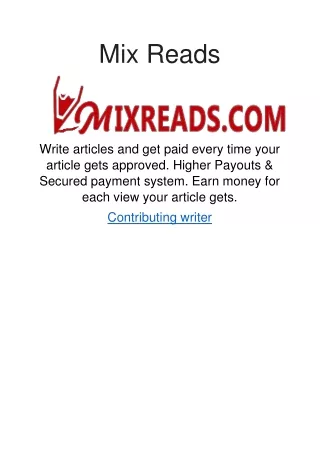 Get paid to write