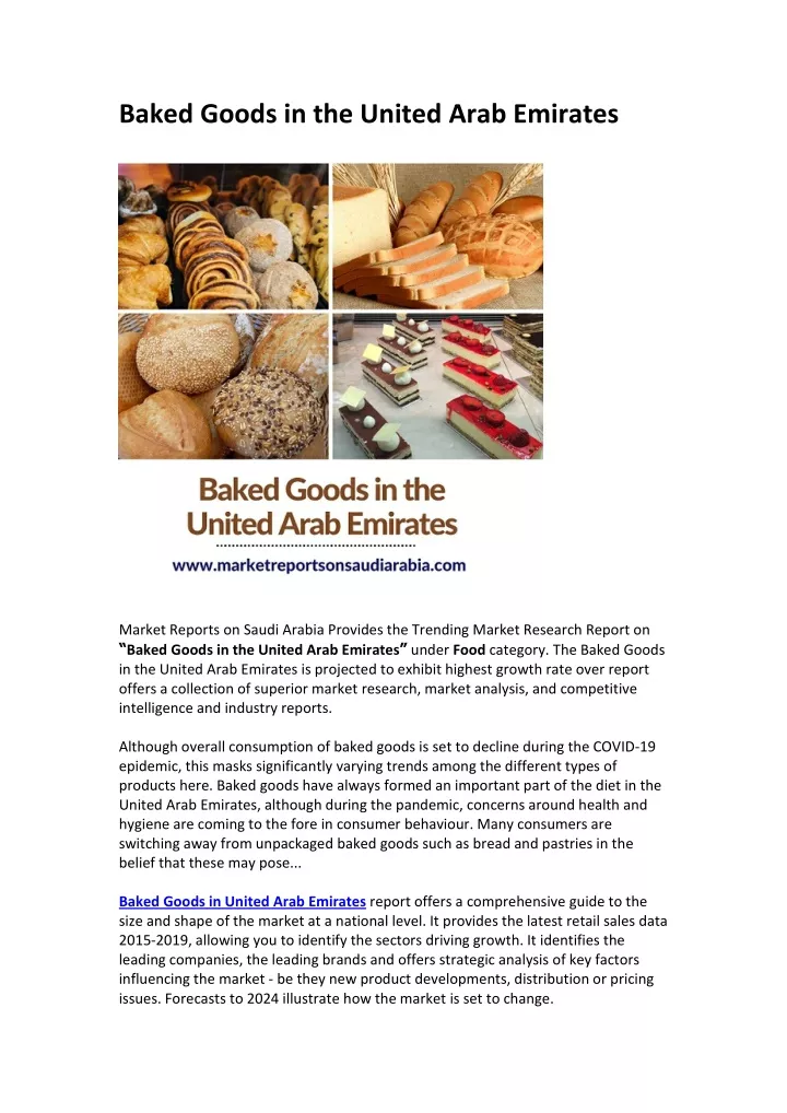 baked goods in the united arab emirates