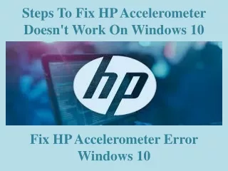 steps to fix hp accelerometer doesn t work on windows 10