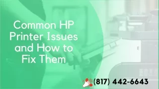 common hp printer issues and how to fix them