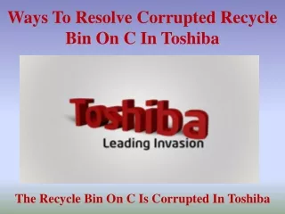 ways to resolve corrupted recycle