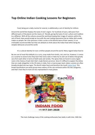 top online indian cooking lessons for beginners