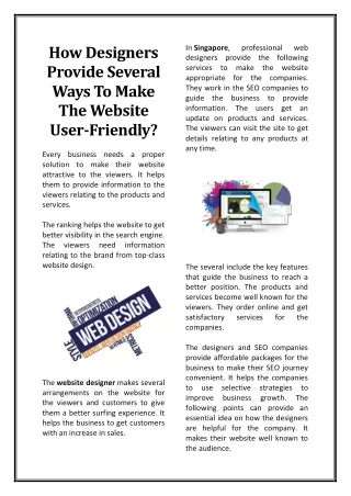 how designers provide several ways to make