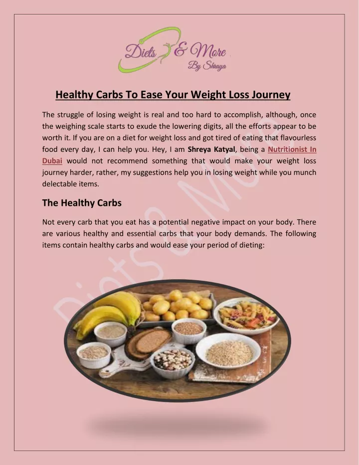 healthy carbs to ease your weight loss journey