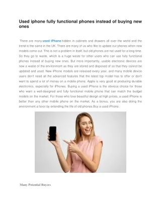 used iphone fully functional phones instead