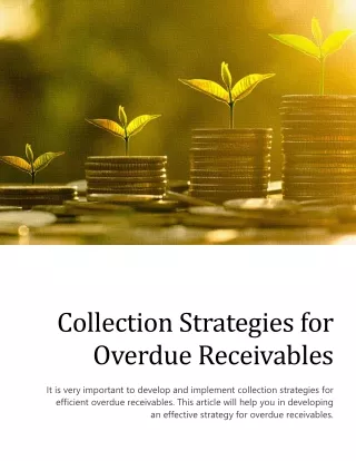 collection strategies for overdue receivables