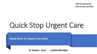 Retail Clinic Vs Urgent Clinic