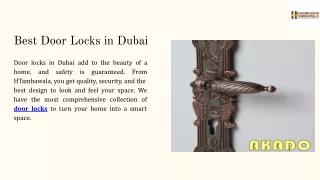 best door locks in dubai