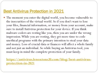 Best Antivirus Protection in 2021