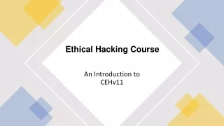 ethical hacking course