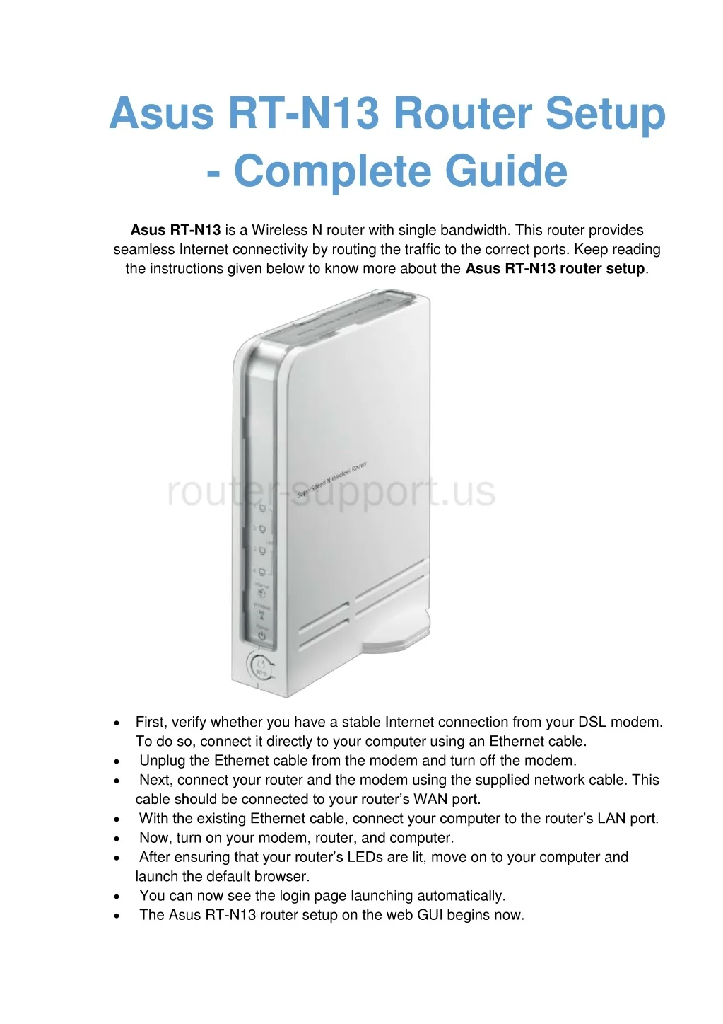PPT - Simple Steps: Asus RT-N13 Router Setup | Web Based Setup ...