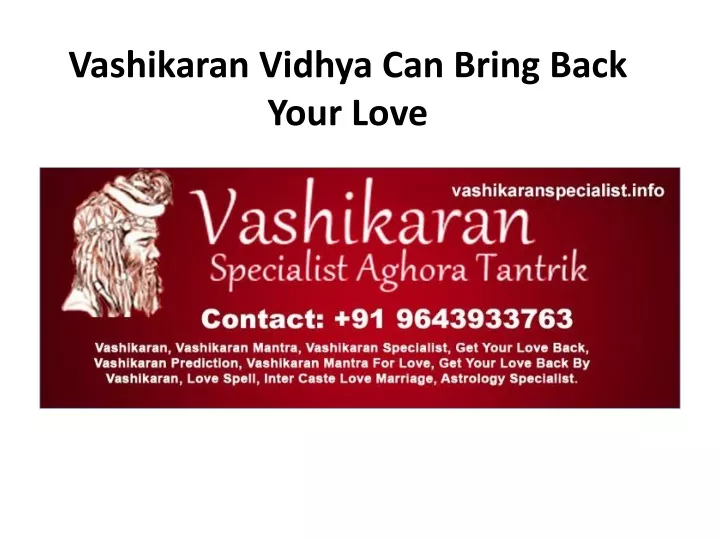 vashikaran vidhya can bring back your love