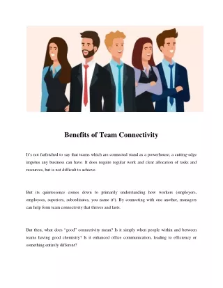 benefits of team connectivity