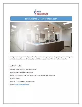 san antonio er prestigeer com