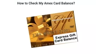 How to Check My Amex Card Balance