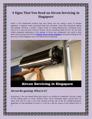 Basic Signs That You Need an Aircon Servicing in Singapore