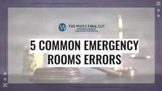 5 common emergency rooms errors