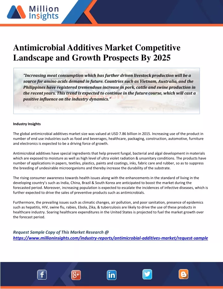 antimicrobial additives market competitive