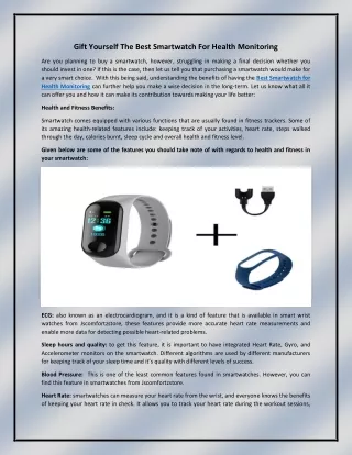 gift yourself the best smartwatch for health