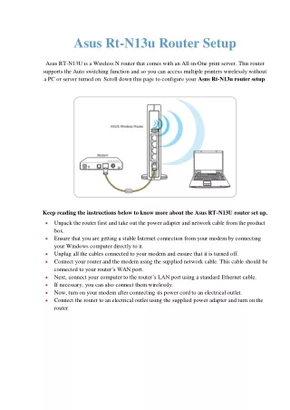 asus rt n13u router setup