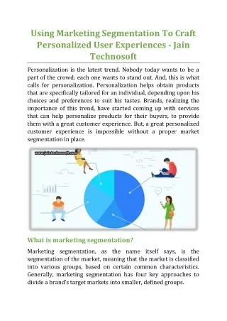 using marketing segmentation to craft