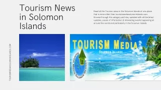 Tourism news in Solomon Islands