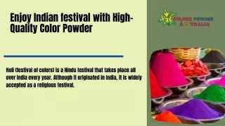 Famous Indian Festival Powder | Colour Powder Australia