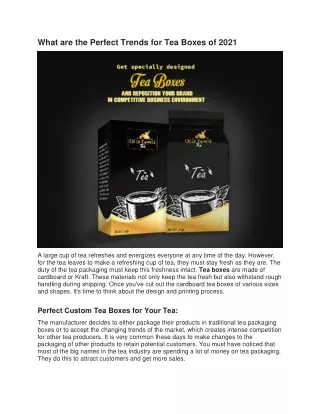 what are the perfect trends for tea boxes of 2021
