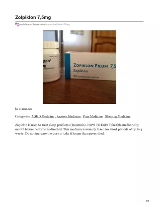 zolpiklon 7 5mg