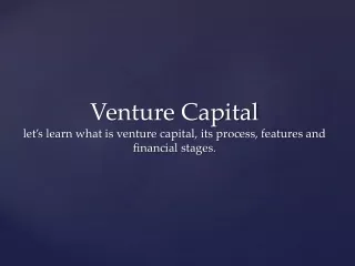 What is venture capital