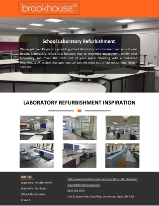 School Laboratory - laboratory refurbishment