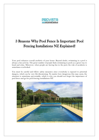 3 reasons why pool fence is important 3 reasons