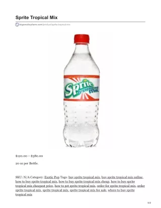 sprite tropical mix