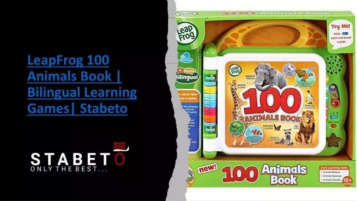 leapfrog 100 animals book bilingual learning games stabeto