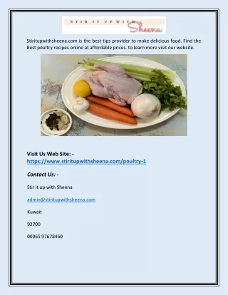 Best Poultry Recipes Online | Stiritupwithsheena.com